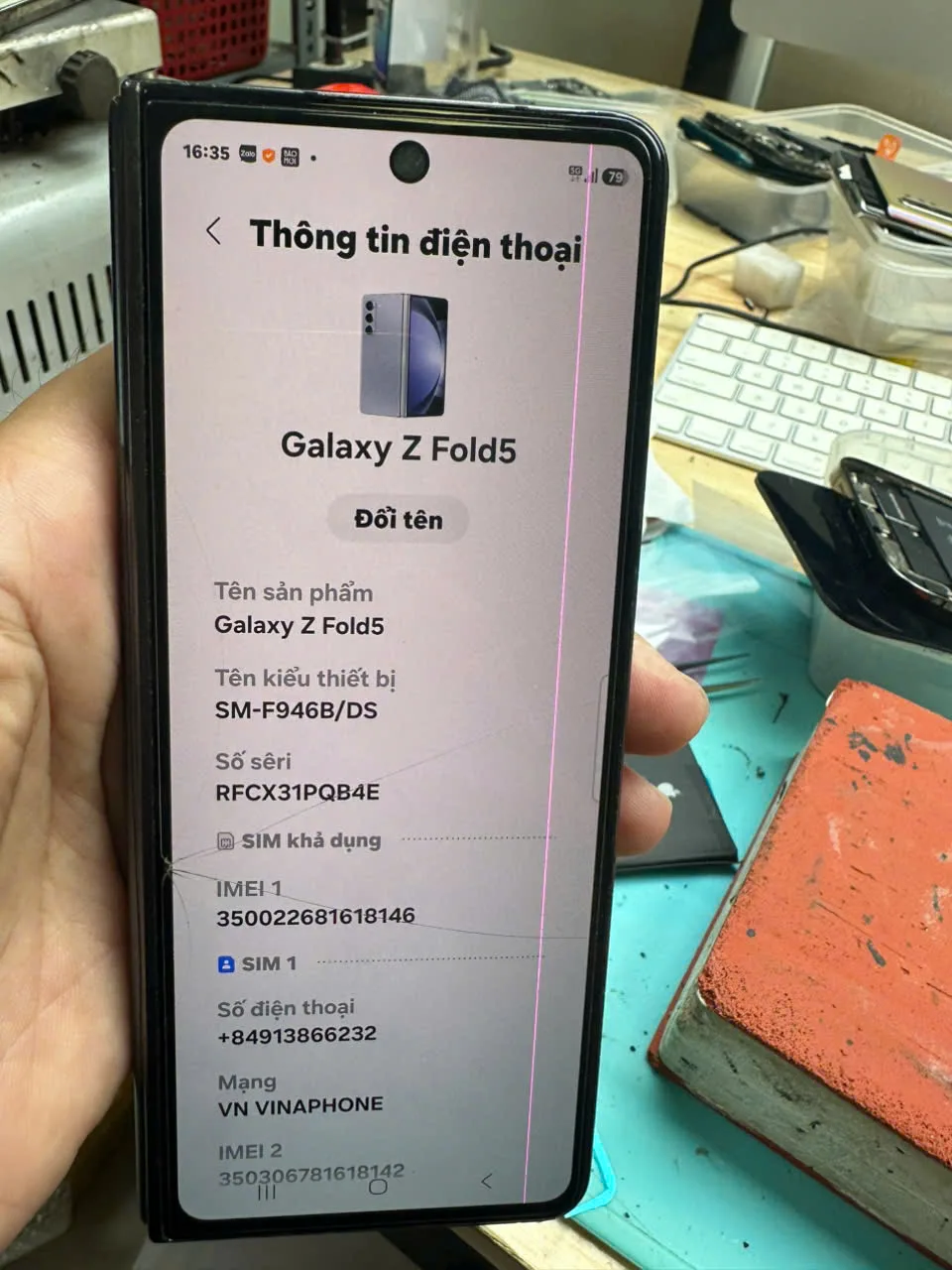 Fix sọc màn hình samsung